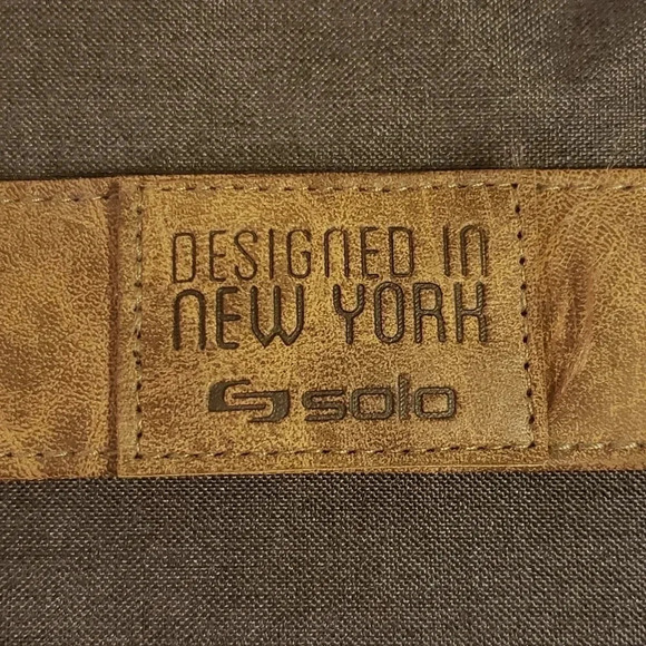 Solo Designed in New York Mens Brown Business Laptop Case. - Picture 4 of 7
